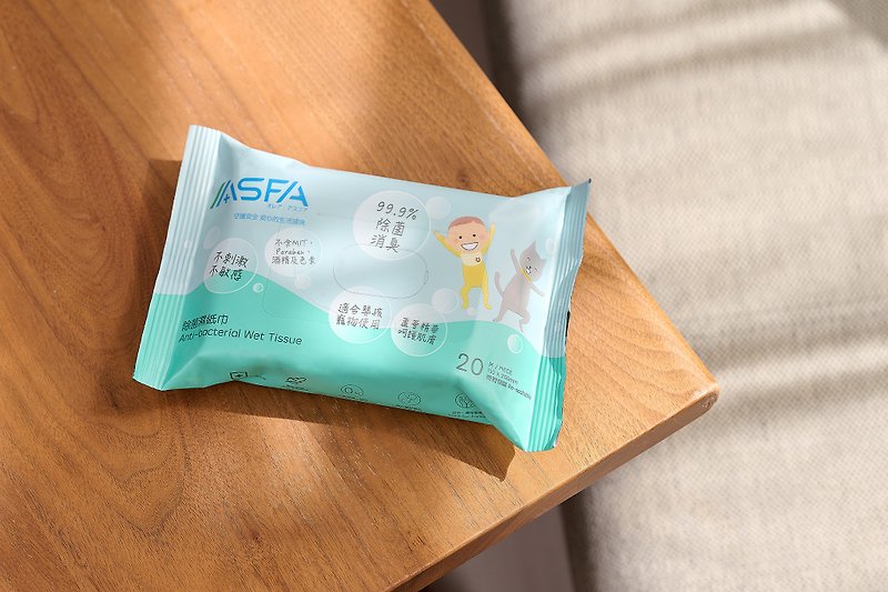 【流感對策】ASFA 除菌濕紙巾 (20片裝) x 3包 - 其他 - 其他材質 白色