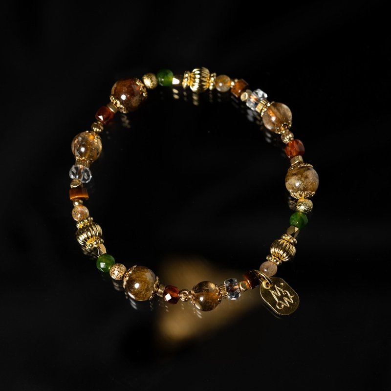 十拿九穩 l 沙弗萊紅銅鈦碧玉手鍊 C1744 - 手鍊/手環 - 寶石 