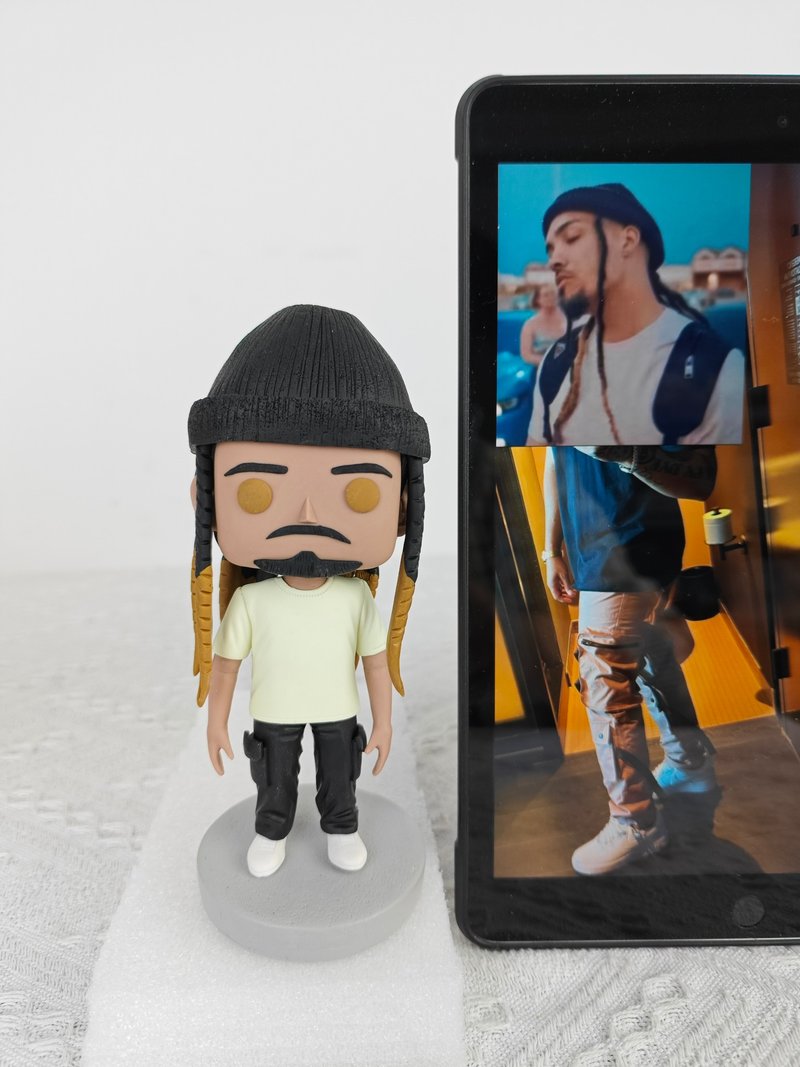 【客製化3D人像公仔】訂製手工Funko Pop男生朋友老公生日禮物 - 公仔/玩偶 - 黏土 多色