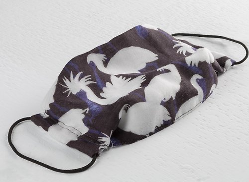 Sharon Yang 二重紗布口罩 可放濾材 黑面琵鷺系列