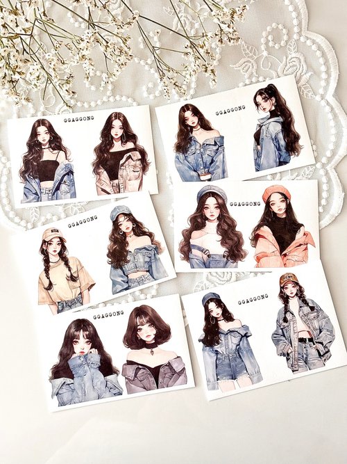 girl sticker vol.2 - Shop ggaggong Stickers - Pinkoi