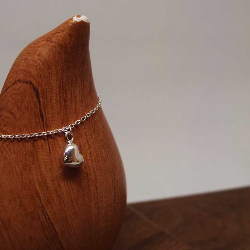 925 sterling silver love heart necklace for daily wear - สร้อยคอ - เงิน 