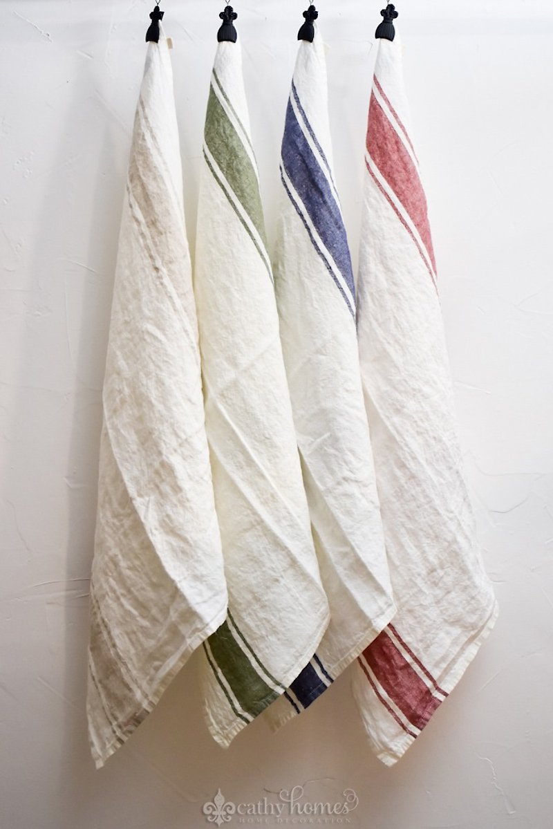 義大利棉麻拭碗巾/毛巾/鋪巾-舊時光系列 60x70cm - 毛巾/浴巾 - 棉．麻 