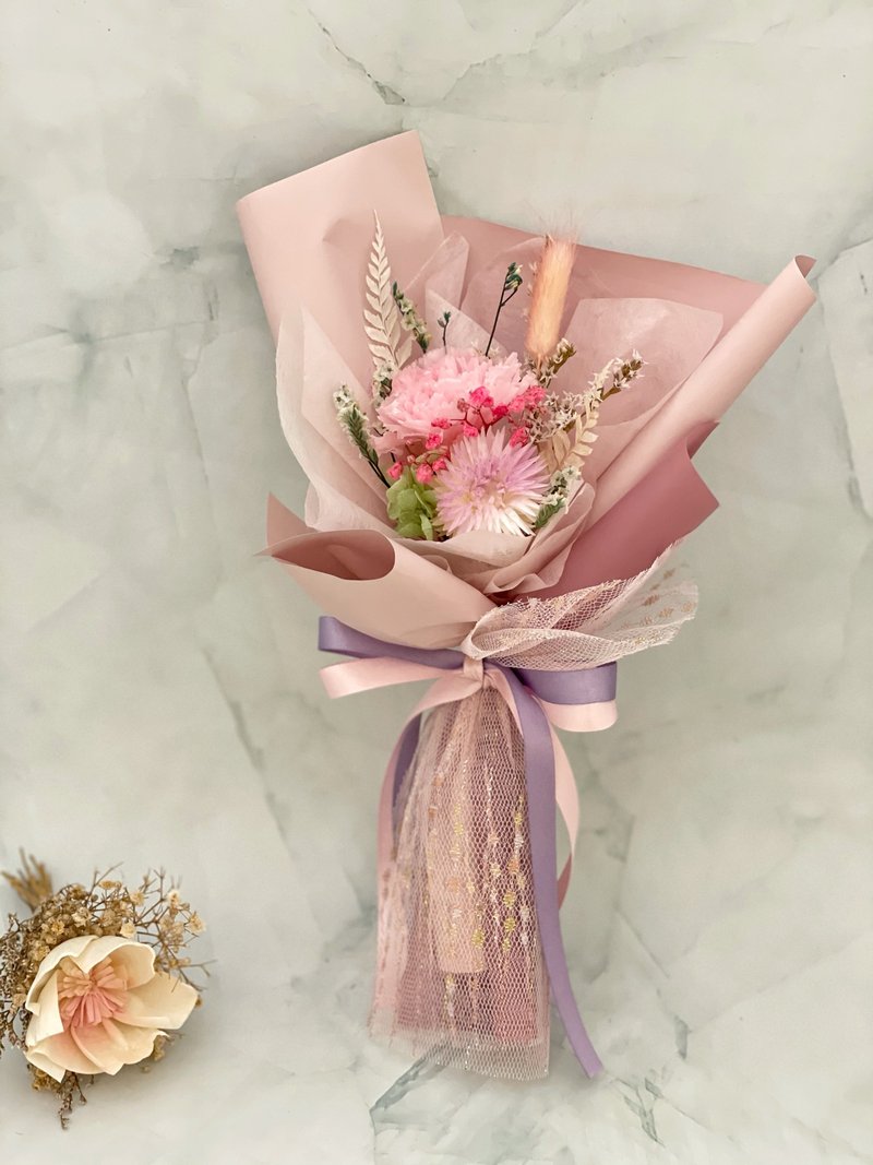 Gift/Mother's Day/Eternal Carnation Bouquet/Sorbet Powder/Permanent Flowers/Eternal Flowers/Dried Flowers - ช่อดอกไม้แห้ง - พืช/ดอกไม้ สึชมพู