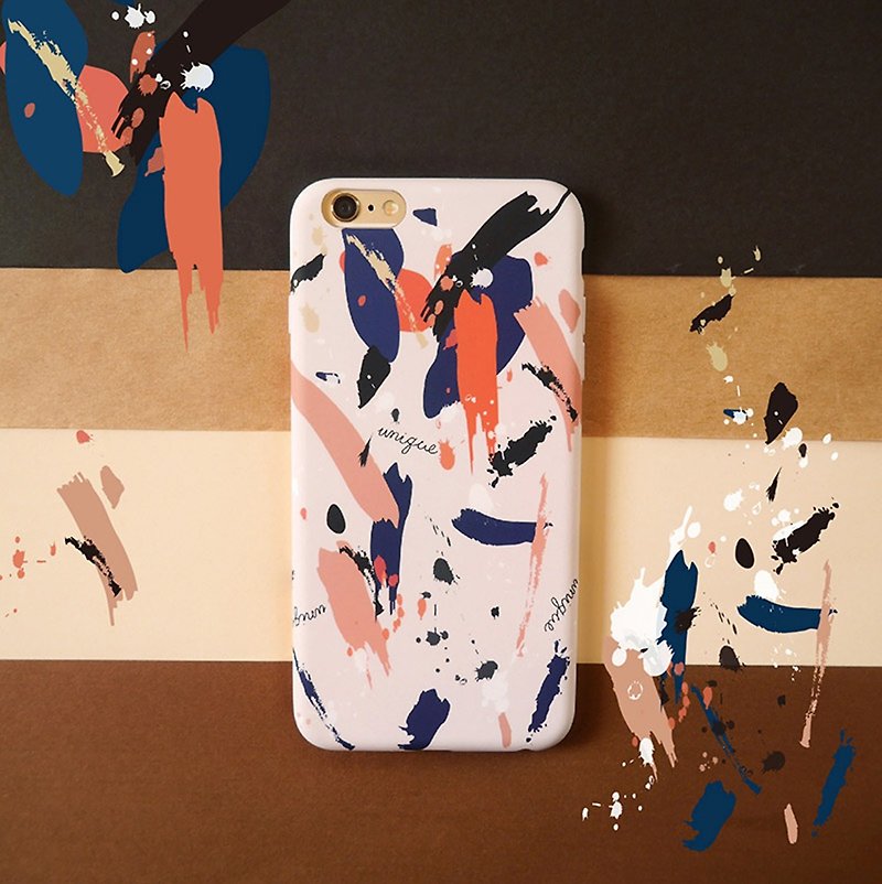 Splash paint canvas phone shell - เคส/ซองมือถือ - วัสดุอื่นๆ หลากหลายสี