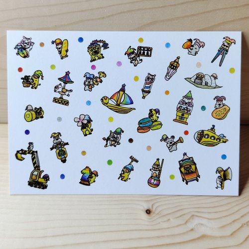 笑喂 Smilehello 明信片/卡片/插畫卡片/生日賀卡 生日快樂每一天(四月壽星)