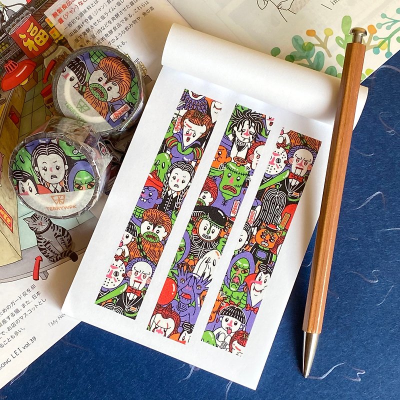 Halloween washi tape - มาสกิ้งเทป - กระดาษ สีม่วง