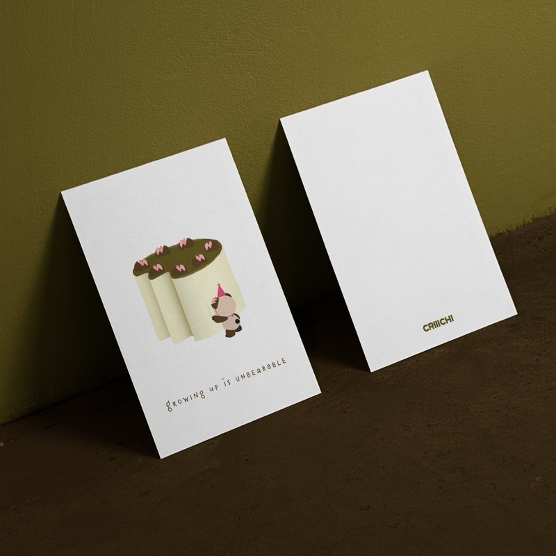 【Greeting Gift】CRIIICHI the Little Bear Greeting Card with Envelope - Cards & Postcards - Paper Multicolor