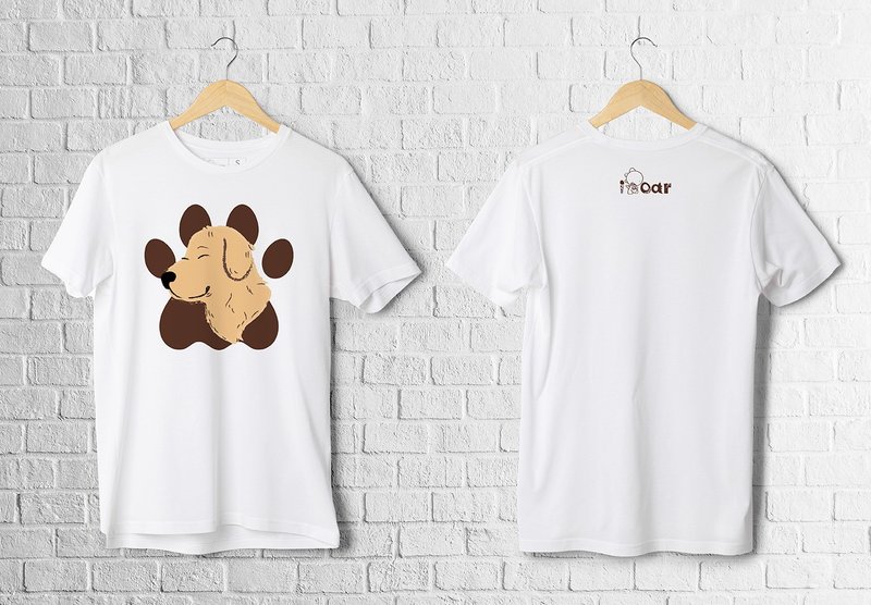 【I ROAR】Golden retriever/17 woven top quality cotton/Trendy thick pound cotton T/Half price for the second item - Men's T-Shirts & Tops - Cotton & Hemp 