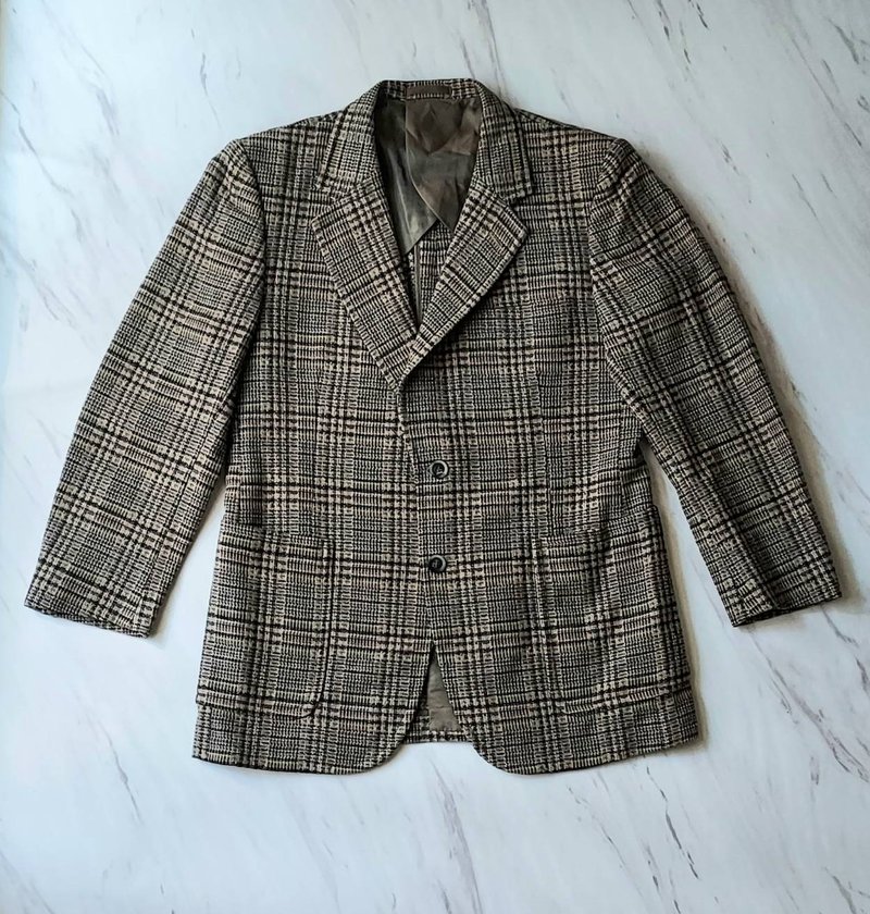 Popular era Japanese Takashimaya multi-color knitted wool old suit made in Japan old hunting suit - Men's Blazers - Wool 