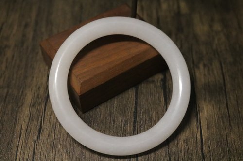 白玉ブレスレット羊脂白玉手環天然石ブレスレット - ショップ 繍