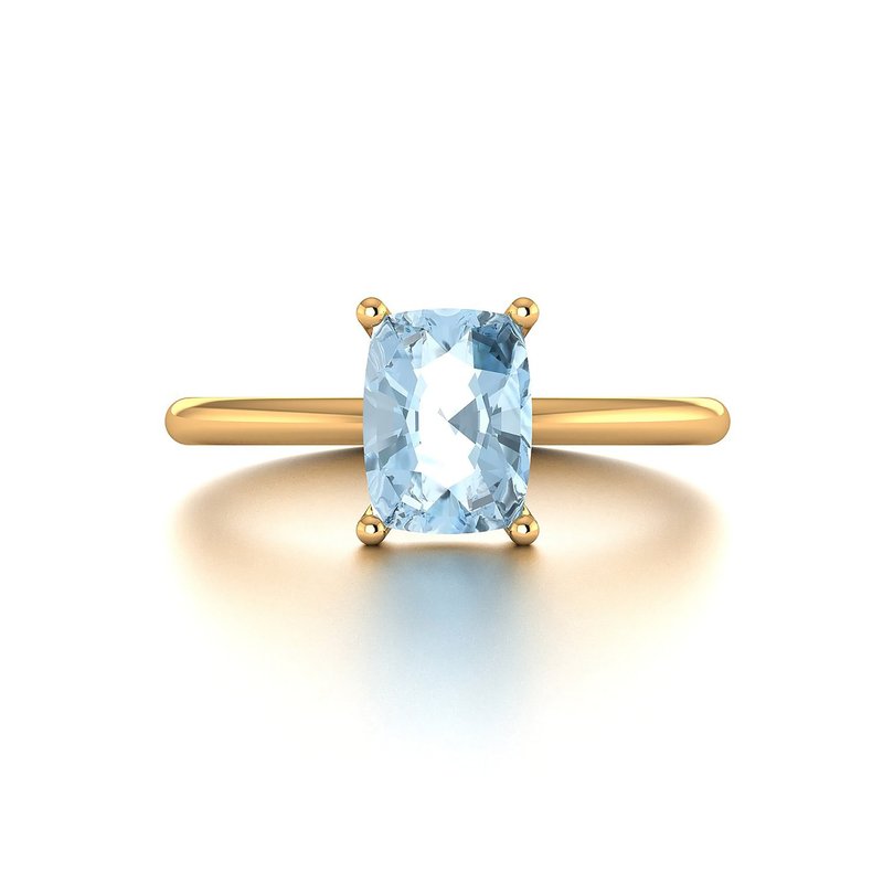 【PurpleMay Jewellery】18K金1.5克拉海藍寶戒指 - R073 - 戒指 - 寶石 藍色