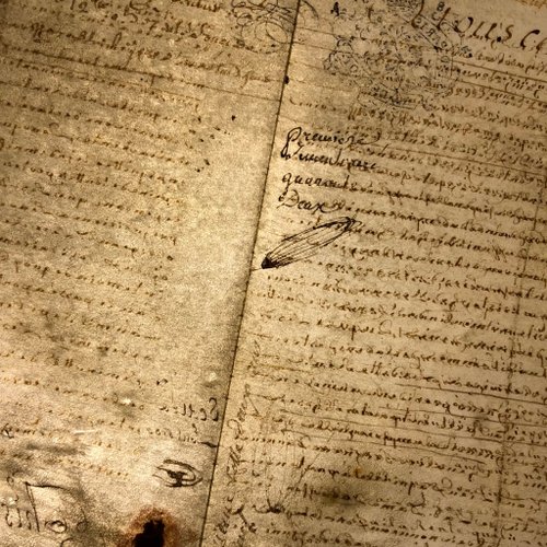 1738 年、ルイ 15 世時代のフランスのアンティーク羊皮紙手書き