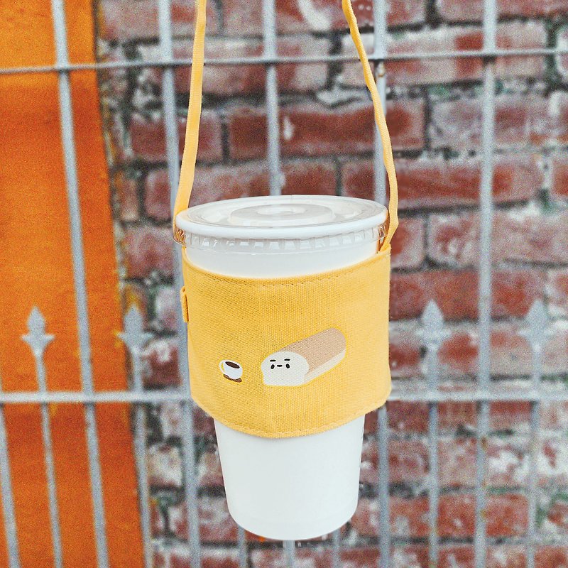 Exclusive-Dumbi Lightweight Beverage Bag-Remember to Eat Breakfast - กระเป๋าถือ - ผ้าฝ้าย/ผ้าลินิน สีเหลือง