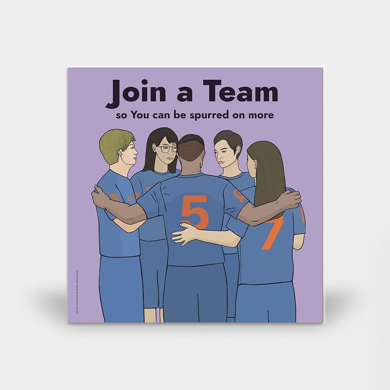 アクションポスター11 - Join a Team - โปสเตอร์ - กระดาษ สีม่วง