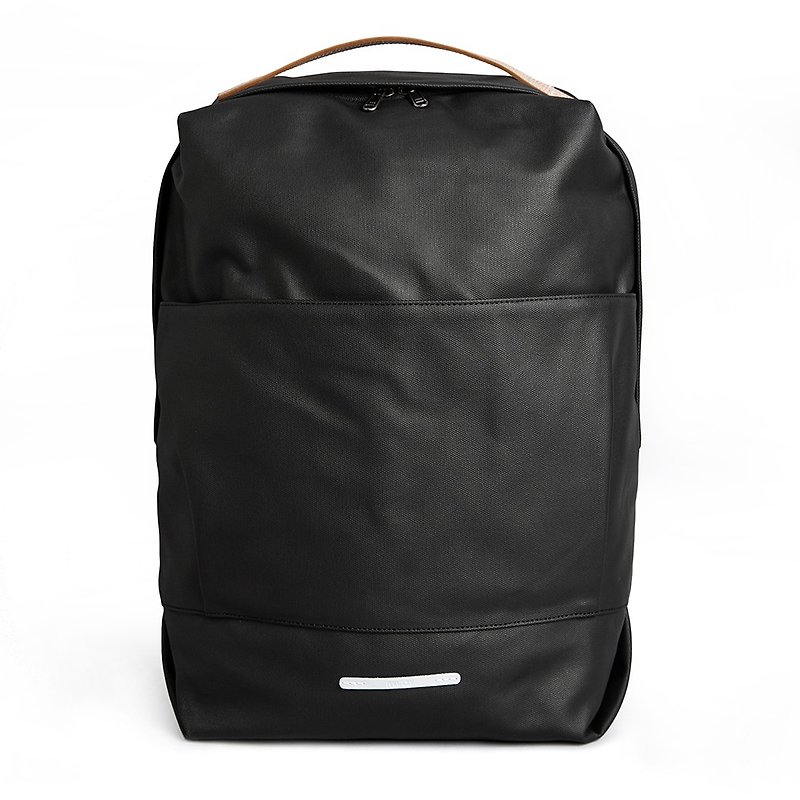 RAWROW | Canvas series -15 inch fashion backpack (back / portable) - ink black -RBP180BK - กระเป๋าเป้สะพายหลัง - เส้นใยสังเคราะห์ สีดำ
