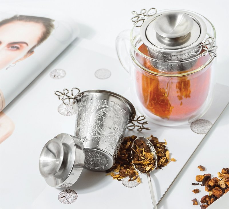 01LIV 不銹鋼濾茶器Charis多用途茶濾泡茶水分離創意茶具禮物 - 茶具/茶杯 - 不鏽鋼 銀色