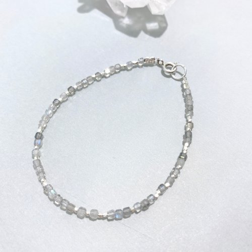 Ops手工飾品設計 Ops Labradorite bracelet -拉長石/純銀/幸運/限定/小方糖/手鍊