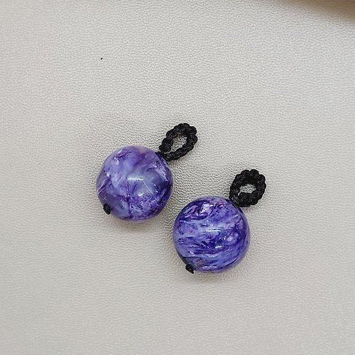 Stonebabyy 紫龍晶18mm元珠編織吊咀 - 靈性寶石之一