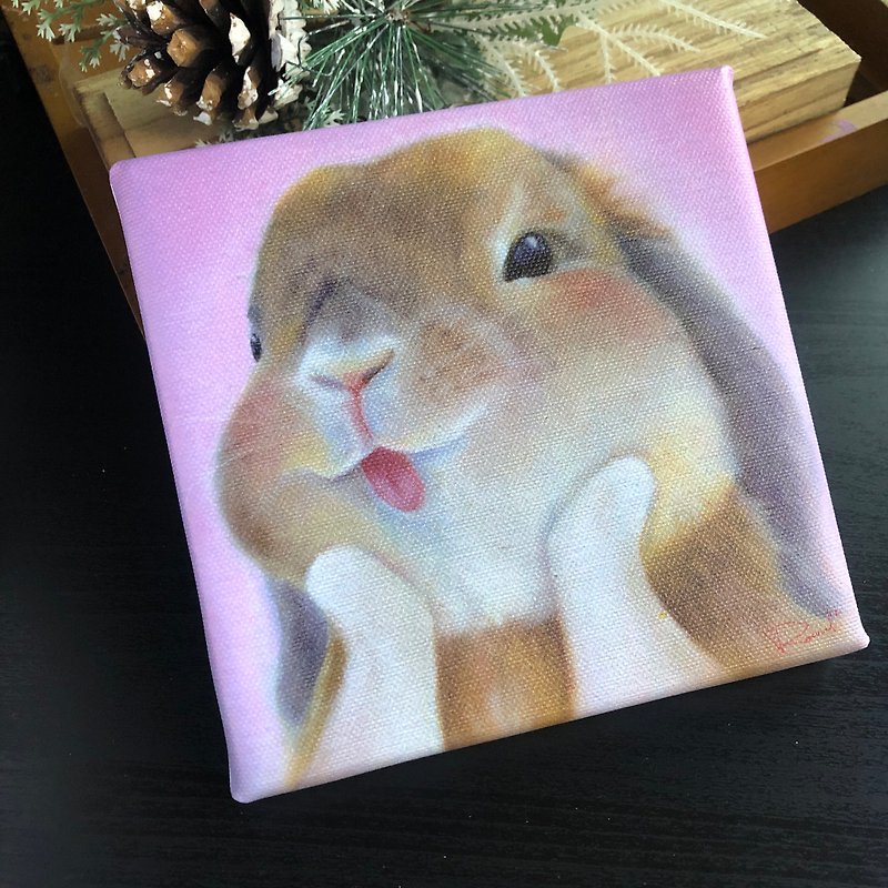 微笑動物系列垂耳兔 複製畫 兔子 - 海報/掛畫/掛布 - 防水材質 