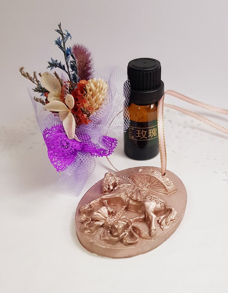 Rose Gold Aroma Stone Gift Box with 10ML Fragrance - Send Bouquet - Mother's Day - Valentine's Day Gift - น้ำหอม - วัสดุอื่นๆ 