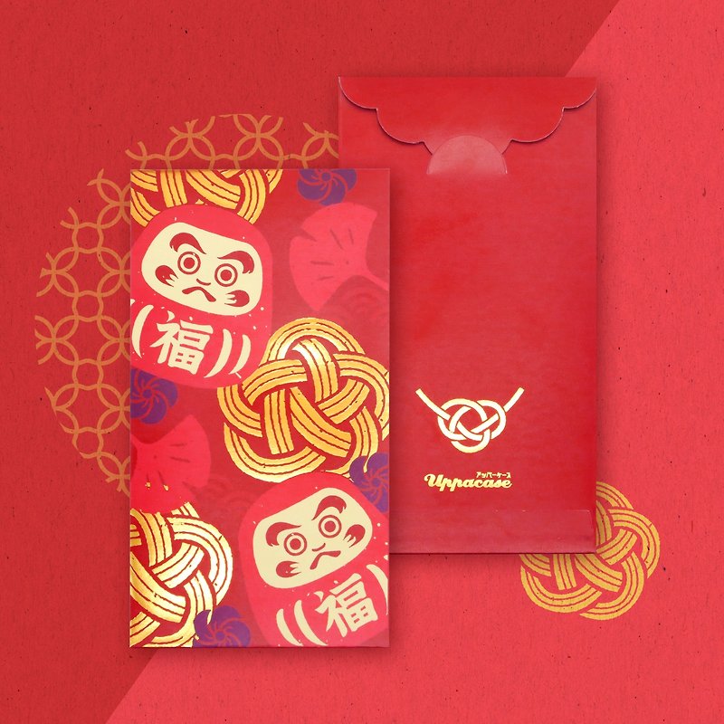 【達磨】新春福袋 / 赤封筒 - 10枚セット - ご祝儀袋・ポチ袋 - 紙 レッド
