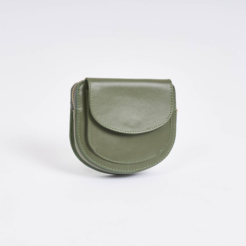 LOAFIE wallet/ card holder in Dark green - 銀包 - 真皮 綠色