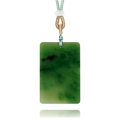 正佳珠寶 Gemsrich Jewelry 【正佳珠寶】和田碧玉 頂級老礦 20g 蘋果綠墨花無事牌吊墜