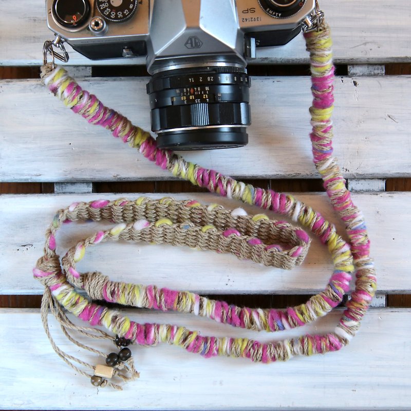 Limited number / Fleece tape yarn hemp string Hemp camera strap / belt - ขาตั้งกล้อง - ผ้าฝ้าย/ผ้าลินิน 