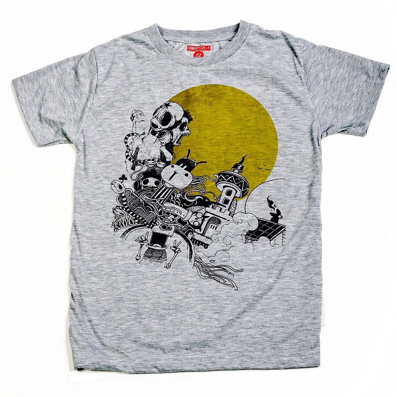 Moon Procession unisex men woman cotton mix Chapter One T-shirt - 男 T 恤 - 棉．麻 白色