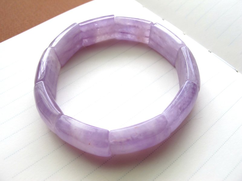 onion-bulb Hands Natural stone series - "Lavender series - grape flavors square cookies" - Amethyst - Bracelets - Gemstone Purple