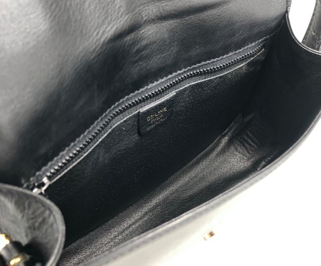 日本直送 名牌中古包 】CELINE セリーヌ ショルダーバッグ ブラック