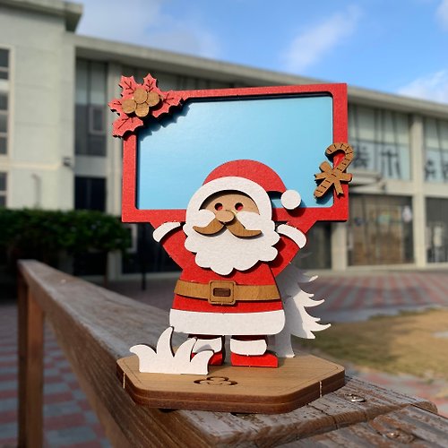 卷木森活館 【DIY 手做】聖誕老人舉牌 聖誕禮盒 材料包 交換禮物