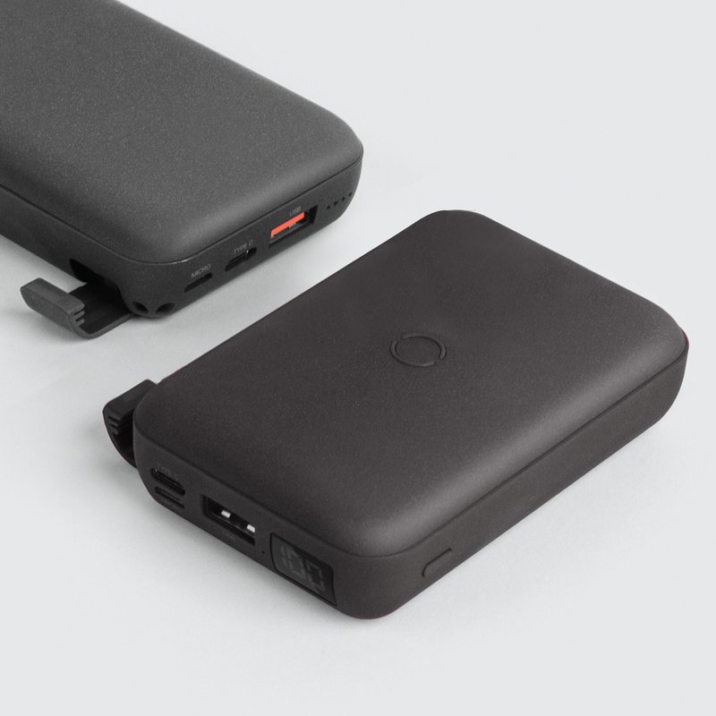 HydeAir 無線快充帶支架螢幕行動電源10000mAH-黑色 - 行動電源/充電線 - 其他材質 黑色