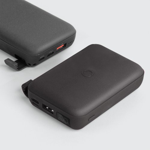 UNIQ HydeAir 無線快充帶支架螢幕行動電源10000mAH-黑色
