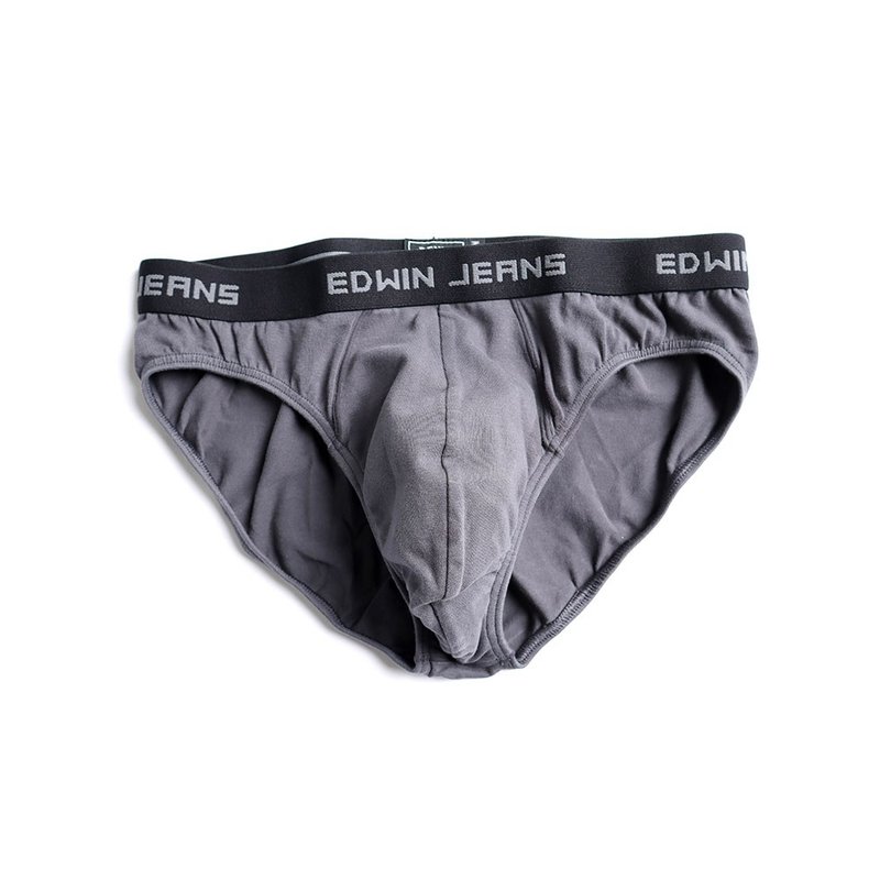 EDWIN elastic close-fitting pure cotton briefs-men's style (grey) single piece #multiple pieces discount - Men's Underwear - Cotton & Hemp Gray