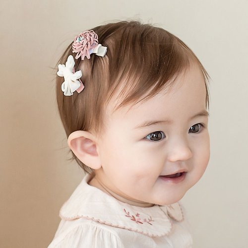 日安朵朵 Happy Prince 韓國製 Michel女嬰兒童髮夾2件組-多色