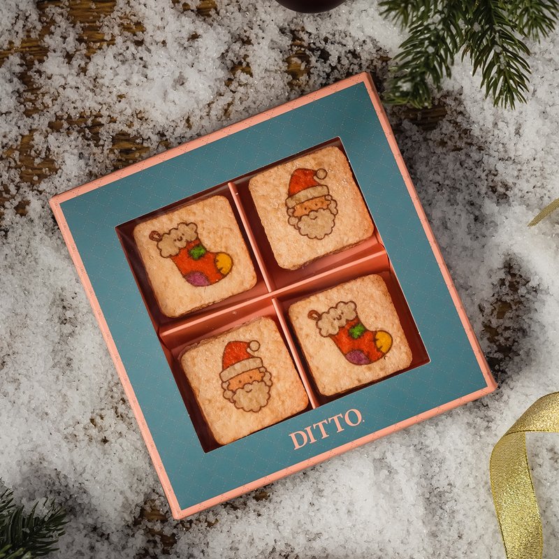 [Simple Lee x DITTO Refrigerated Dessert Series] Christmas pattern Goodbye Hazelnut Christmas exchange gift - Cake & Desserts - Fresh Ingredients Orange