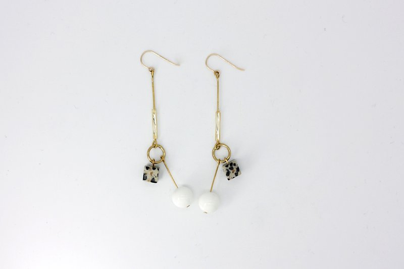 Elegant Spots Fine Needle Earrings - 14k Gold Ear Needles - Earrings & Clip-ons - Gemstone Gold