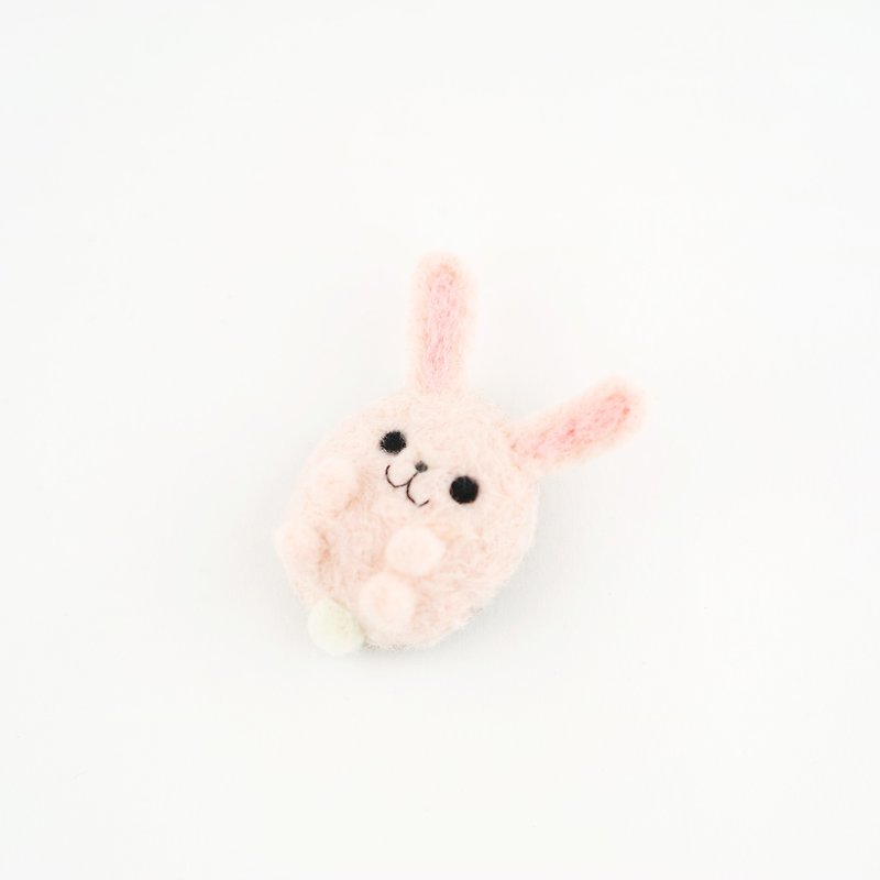 [動物派對別針]-兔兔 - 胸針/心口針 - 羊毛 