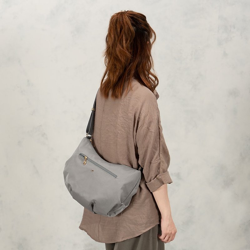 Side backpack Yunduo water-repellent crossbody bag-7001-30-Multiple colors to choose from - Messenger Bags & Sling Bags - Nylon Gray