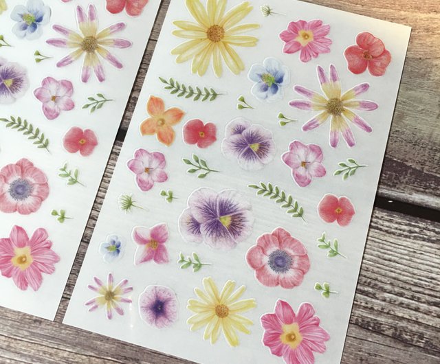 Flower Sticker Sheet, Spring Sticker Sheet, Floral Planner Stickers, Flower  Planner Stickers, Bujo Flowers Sticker Sheet, Flower Decor 