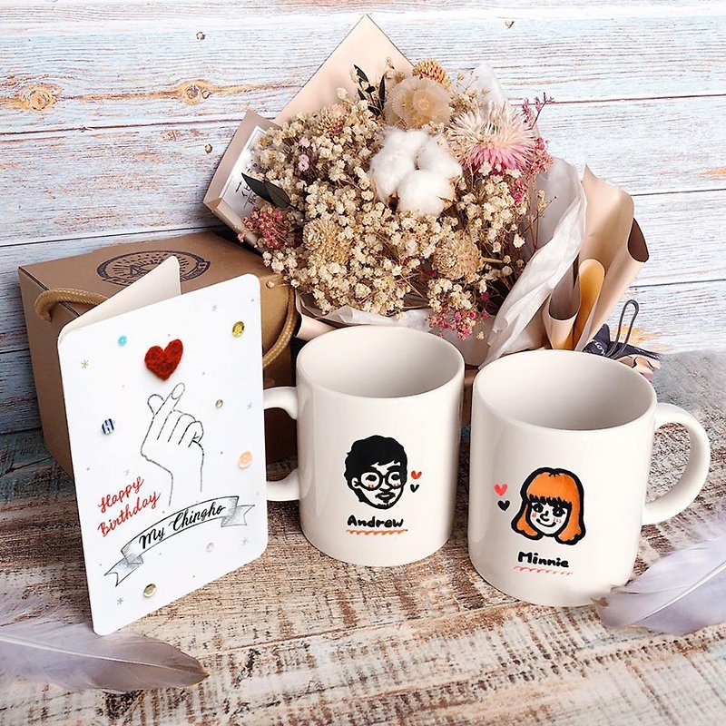 Hook the X thought boat - Valentine's Day Special Group / Cup + Stereo Card - Mugs - Porcelain 