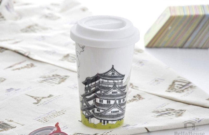 JBデザイン私は紙コップではありません〜大阪城、日本 - マグカップ - 磁器 