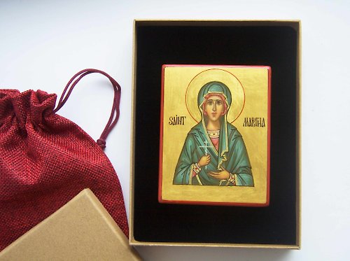 Orthodox small icons hand painted orthodox wood icon saint Martha the Myrrhbearer religious art