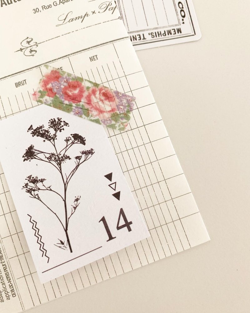 Bloom Flower Washi Tape - 紙膠帶/和紙/PET - 其他材質 