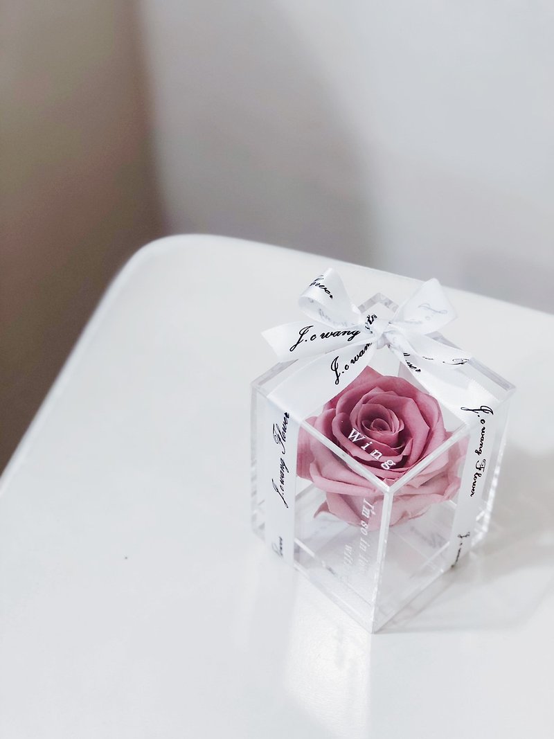 經典永生玫瑰 3色 客製名字  客製字句 乾燥花 永生玫瑰