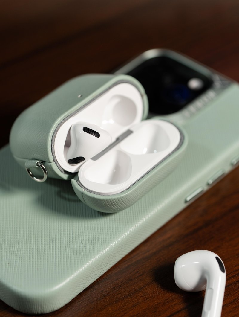 ARMOR AirPods 4 全真皮保護殼_天星綠 - AirPods/耳機保護套 - 真皮 