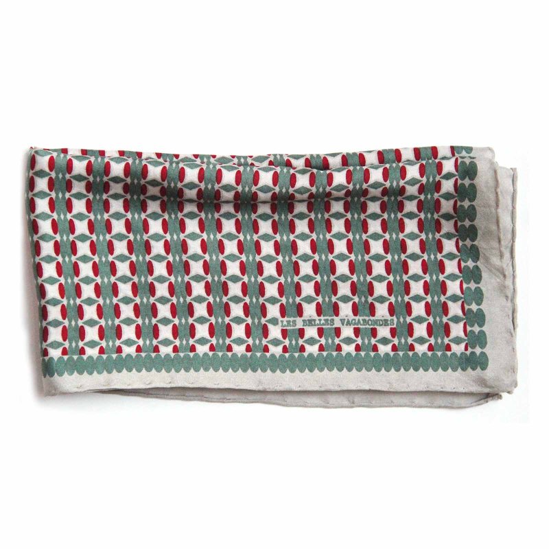 Logic kaki silk square scarf - Scarves - Silk Multicolor