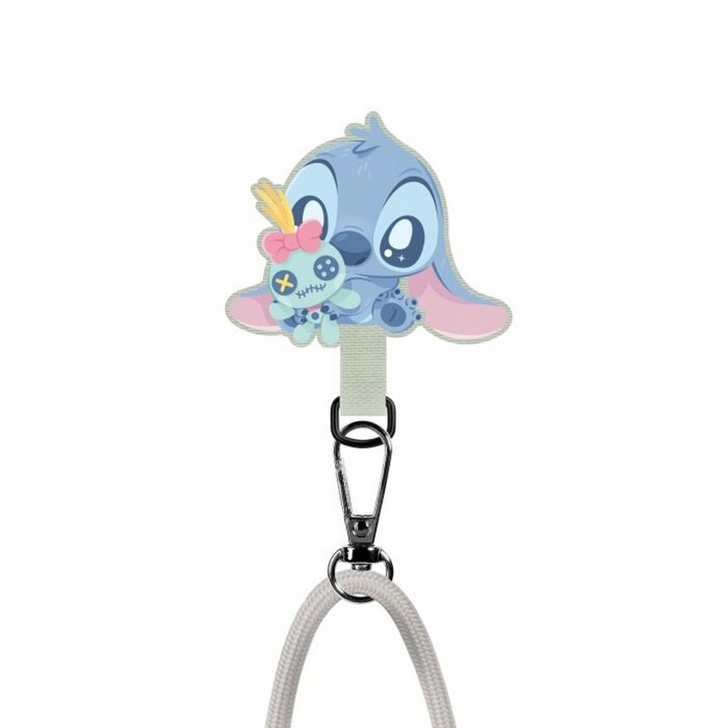 Stitch Always Together Phone Strap With Patch - Phone Accessories - Nylon Multicolor